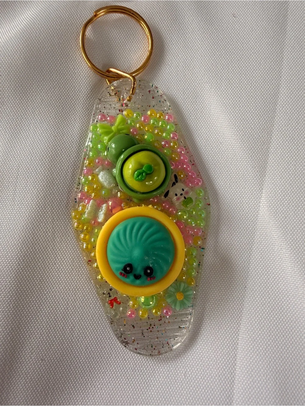 Kawaii Dumpling Charm Keychain